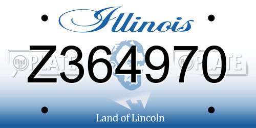 Z364970 Illinois License Plate