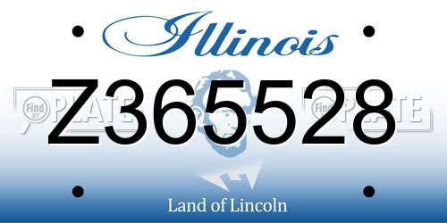 Z365528 Illinois License Plate