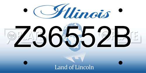 Z36552B Illinois License Plate