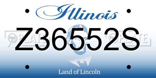 Z36552S Illinois License Plate