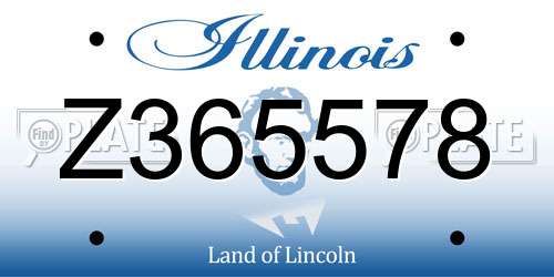 Z365578 Illinois License Plate