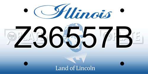 Z36557B Illinois License Plate