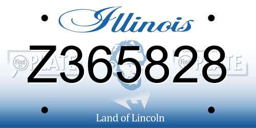 Z365828 Illinois License Plate