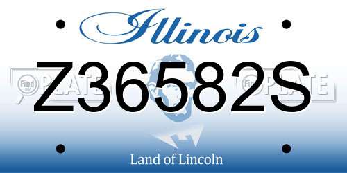 Z36582S Illinois License Plate