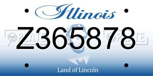 Z365878 Illinois License Plate