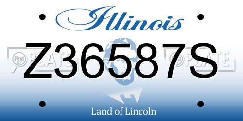 Z36587S Illinois License Plate