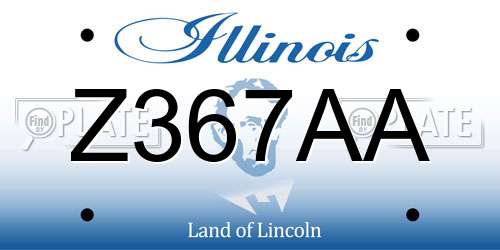 Z367AA Illinois License Plate