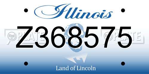 Z368575 Illinois License Plate