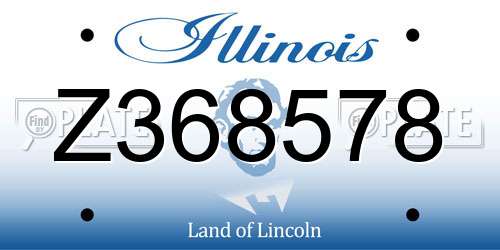 Z368578 Illinois License Plate