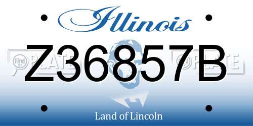 Z36857B Illinois License Plate