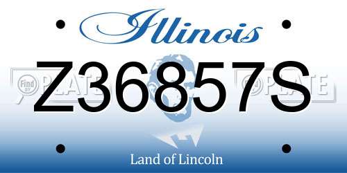 Z36857S Illinois License Plate