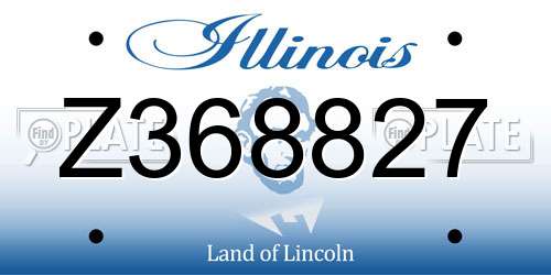 Z368827 Illinois License Plate