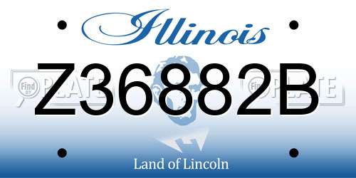 Z36882B Illinois License Plate
