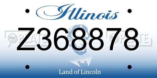 Z368878 Illinois License Plate