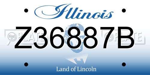Z36887B Illinois License Plate