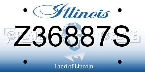 Z36887S Illinois License Plate