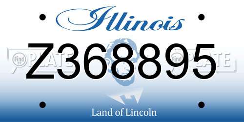 Z368895 Illinois License Plate