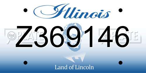 Z369146 Illinois License Plate