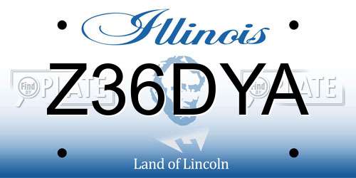 Z36DYA Illinois License Plate