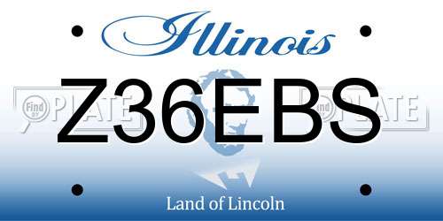 Z36EBS Illinois License Plate