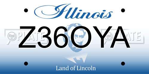 Z36OYA Illinois License Plate