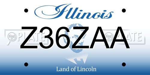 Z36ZAA Illinois License Plate