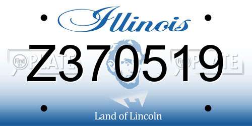 Z370519 Illinois License Plate