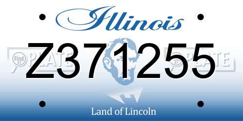 Z371255 Illinois License Plate