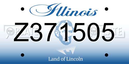 Z371505 Illinois License Plate