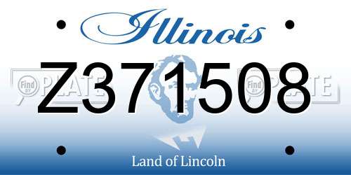 Z371508 Illinois License Plate