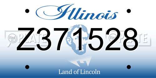 Z371528 Illinois License Plate