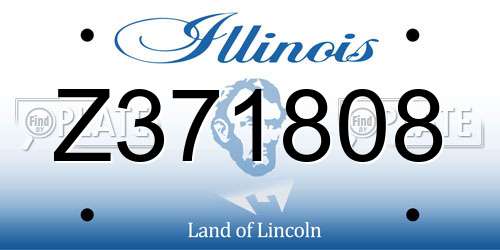 Z371808 Illinois License Plate
