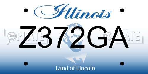 Z372GA Illinois License Plate