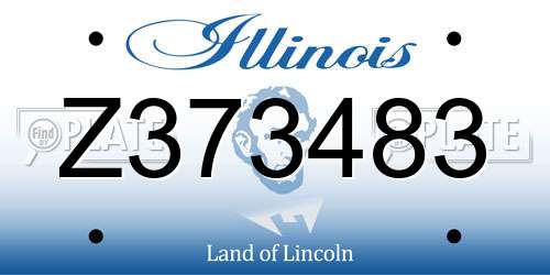 Z373483 Illinois License Plate
