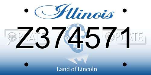 Z374571 Illinois License Plate
