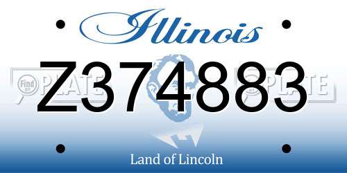 Z374883 Illinois License Plate