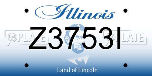 Z3753I Illinois License Plate