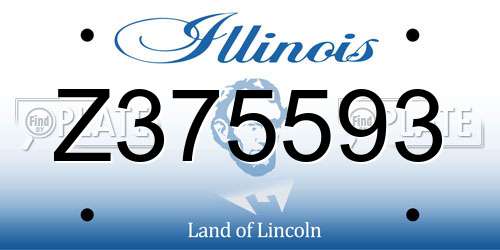 Z375593 Illinois License Plate