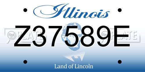 Z37589E Illinois License Plate