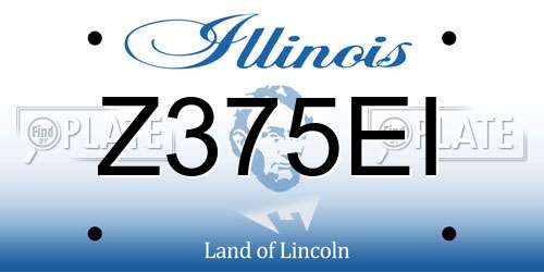 Z375EI Illinois License Plate