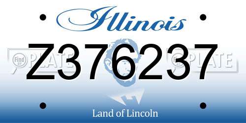 Z376237 Illinois License Plate