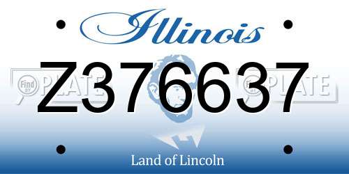 Z376637 Illinois License Plate
