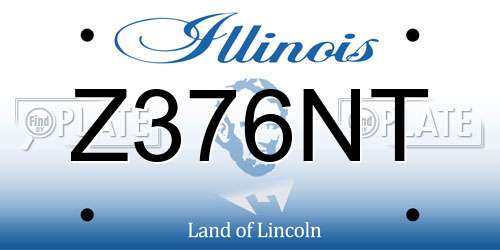 Z376NT Illinois License Plate