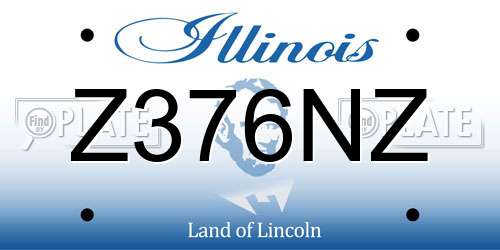 Z376NZ Illinois License Plate