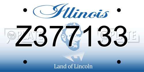 Z377133 Illinois License Plate