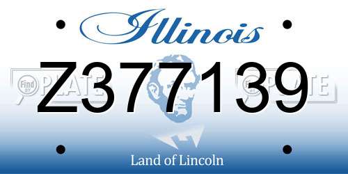 Z377139 Illinois License Plate