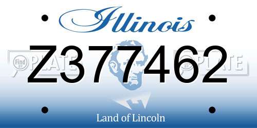 Z377462 Illinois License Plate