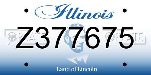 Z377675 Illinois License Plate