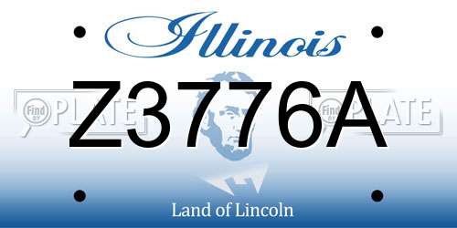 Z3776A Illinois License Plate