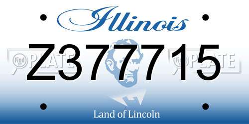 Z377715 Illinois License Plate